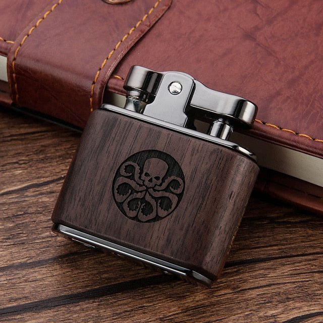 briquet original bois pieuvre