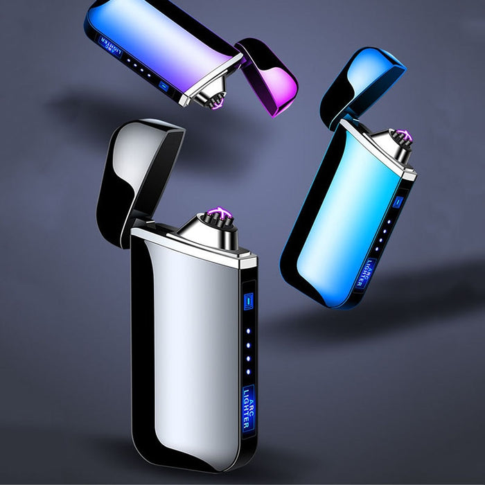 Briquet Électronique Double Arc Plasma USB – Étanche & Coupe-Vent – Rechargeable Sans Butane – Design Cigare Moderne